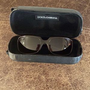 Dolce & Gabbana brown wrap sunglasses
